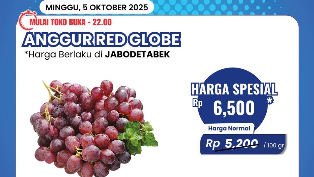 Serbu Transmart Anggur Segar Diskon Gila Gilaan