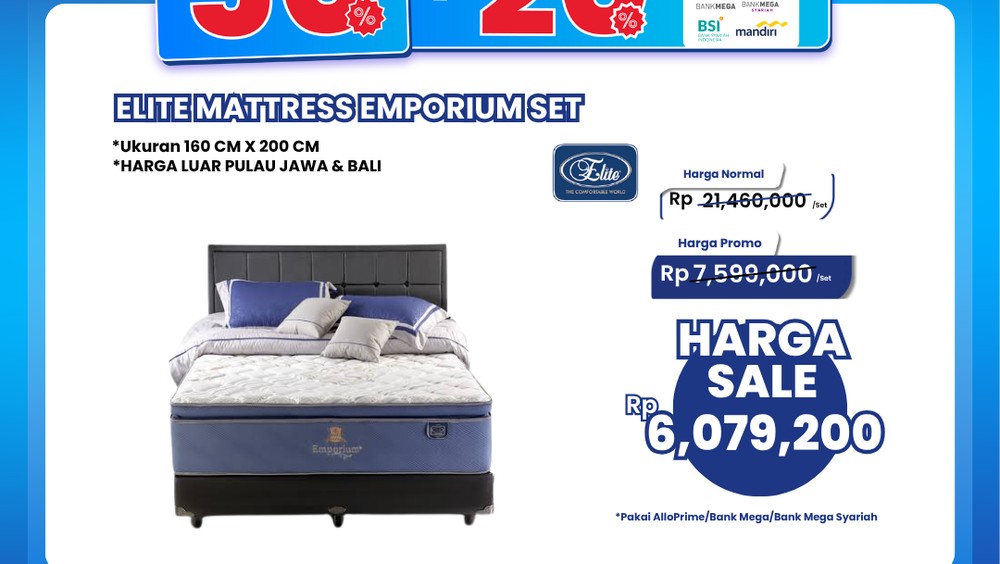 Kasur Impian Diskon Gila di Transmart Full Day Sale